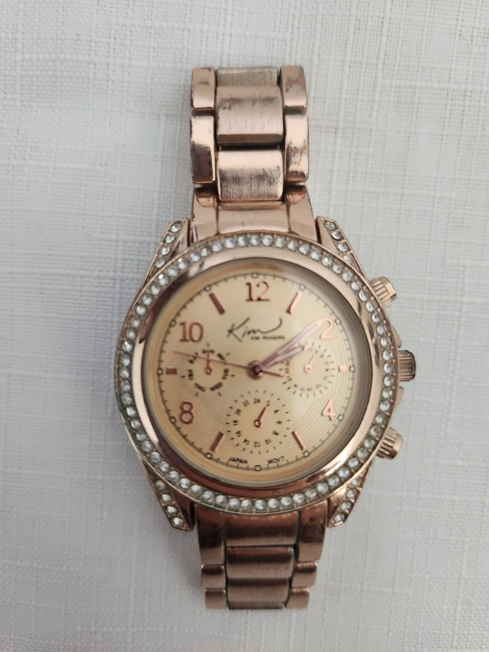 Kim Rogers Rose Gold Crystal Accent Women’s Watch